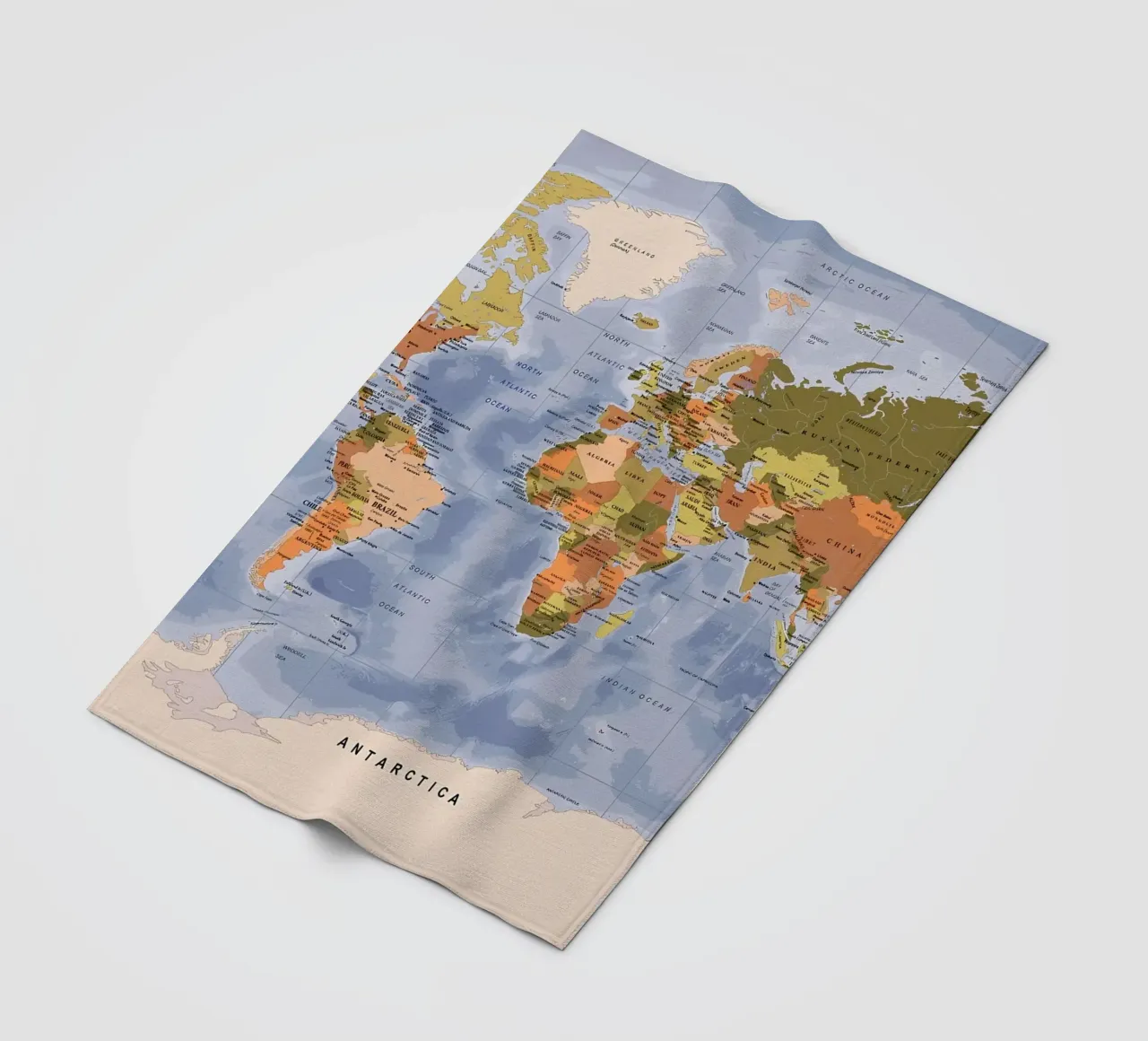 Weltkarte Fleecedecke von Aiden Garcia