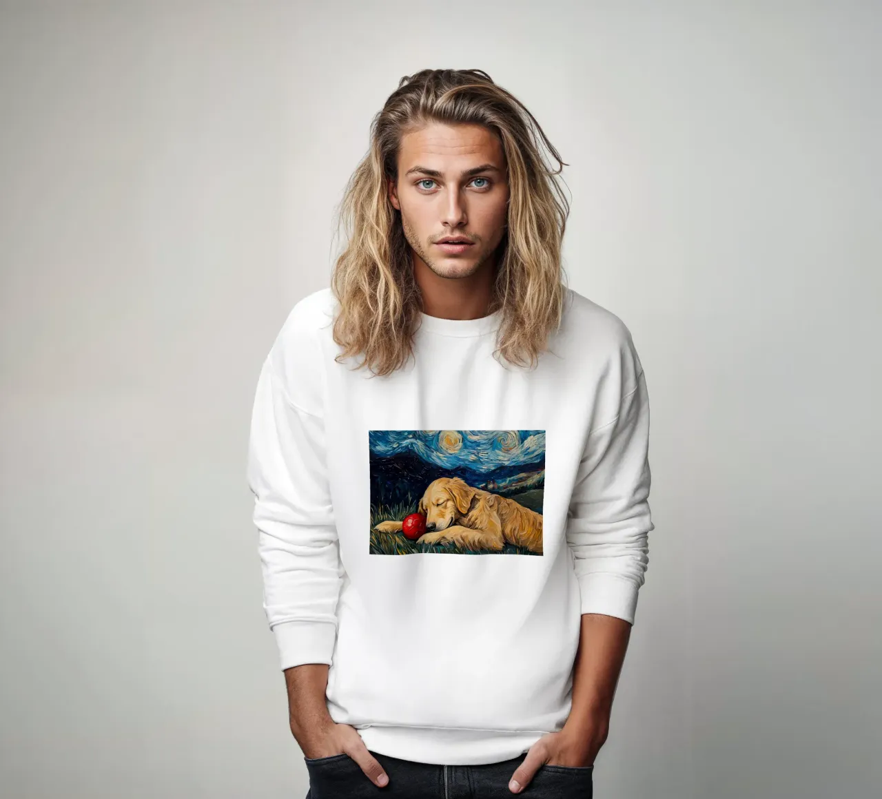 Cane vangogh felpa da Adrian Patel