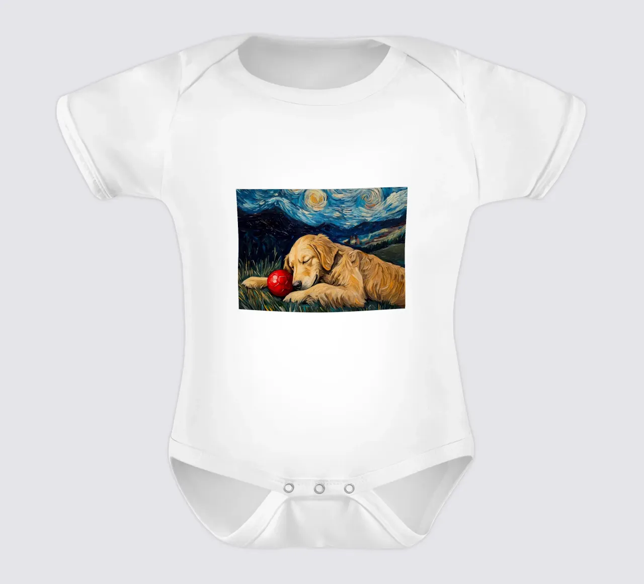 Cane vangogh body neonato maniche corte da Adrian Patel