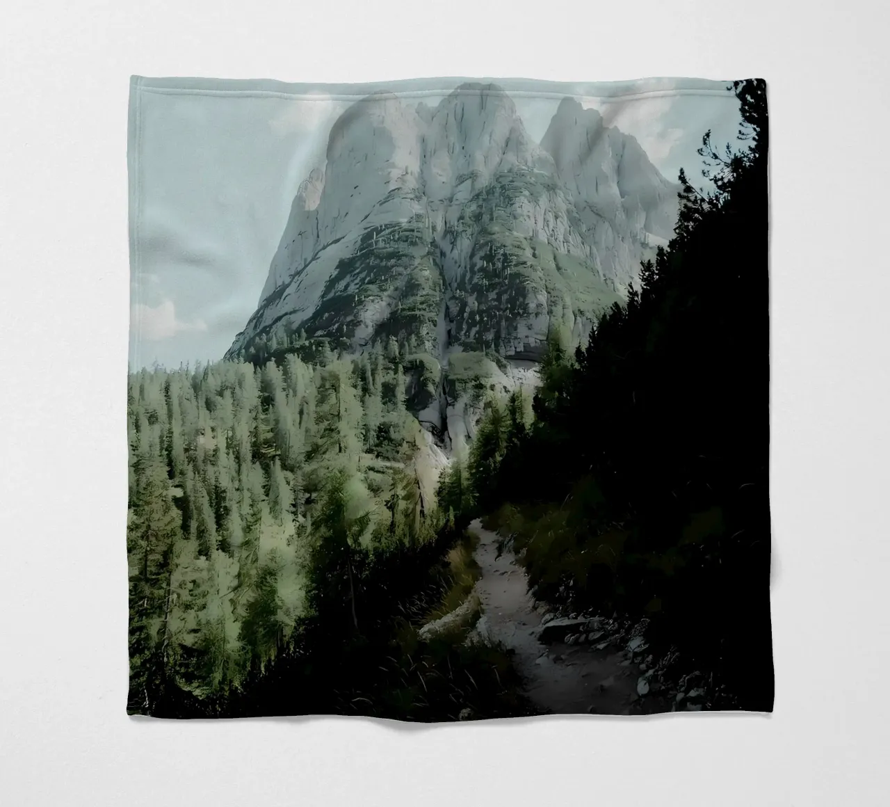 Bergpfad Fleecedecke von Matthew Katz