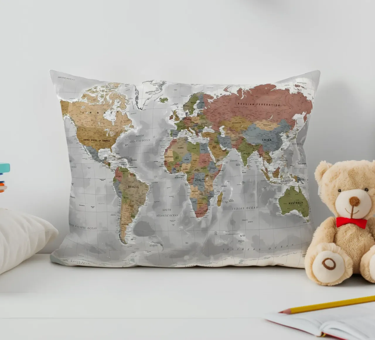 Mappa del mondo cuscino da Aiden Garcia