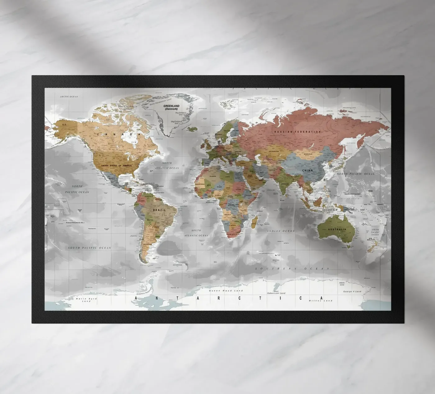 World map paillasson de Aiden Garcia
