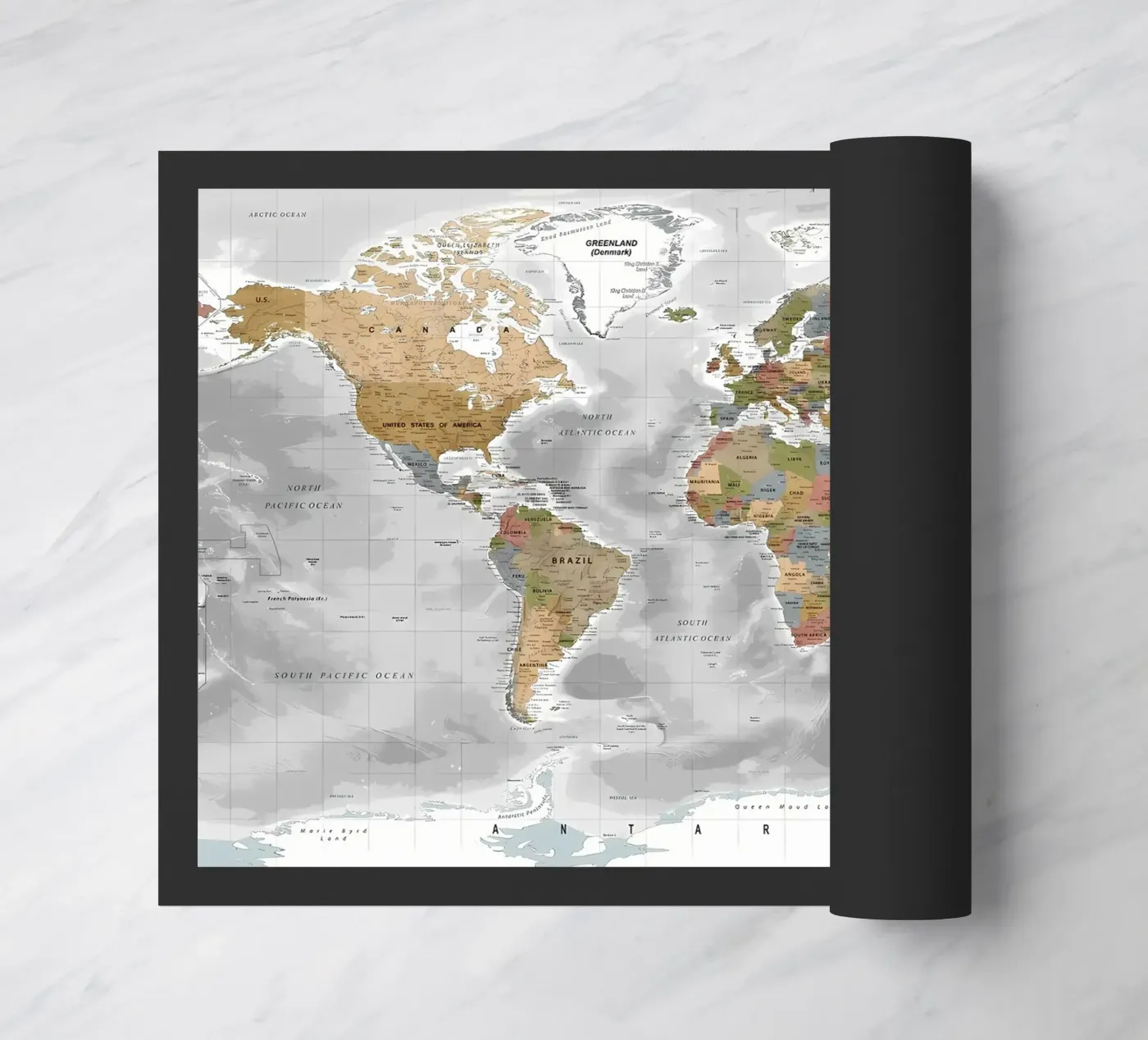 Carte du monde paillasson de Aiden Garcia