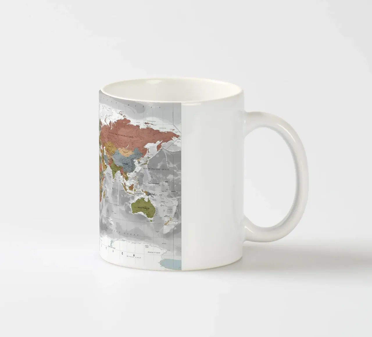 World map ceramic mug by Aiden Garcia