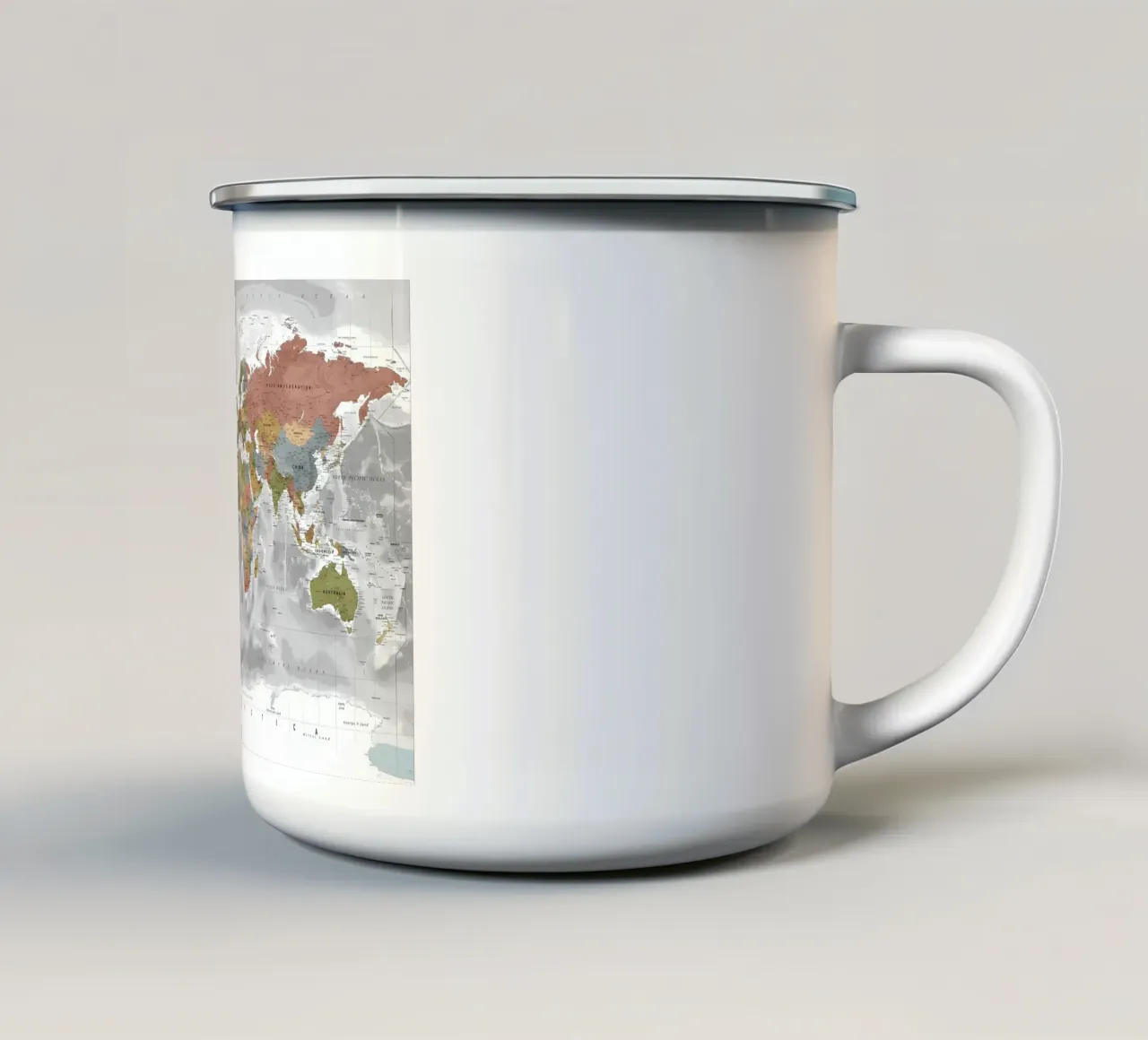 Mappa del mondo tazza in smalto da Aiden Garcia