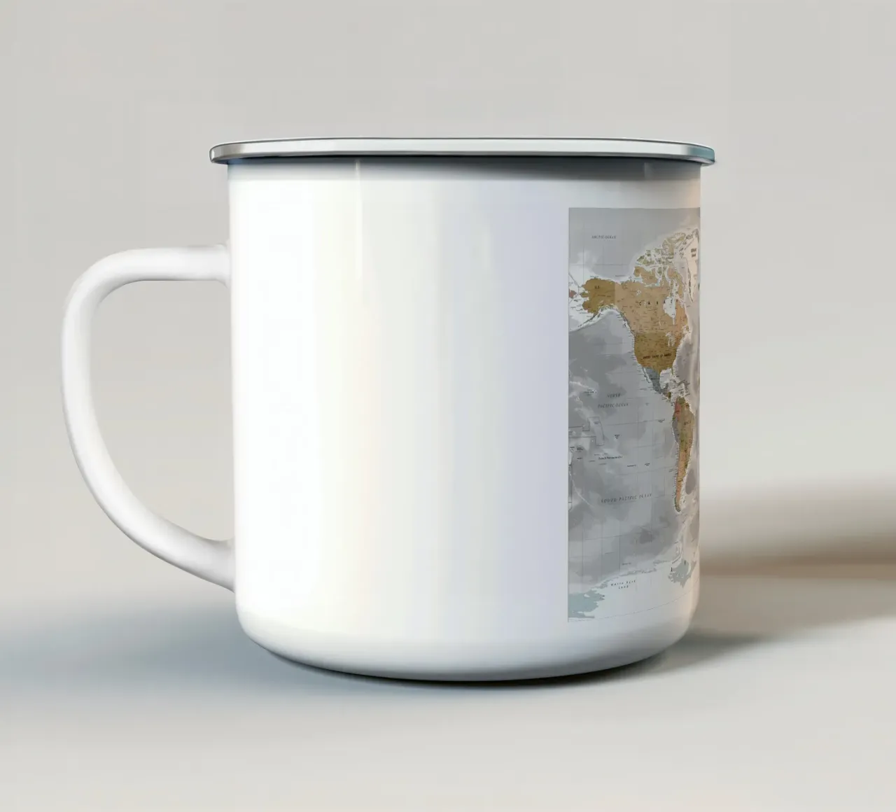Mappa del mondo tazza in smalto da Aiden Garcia