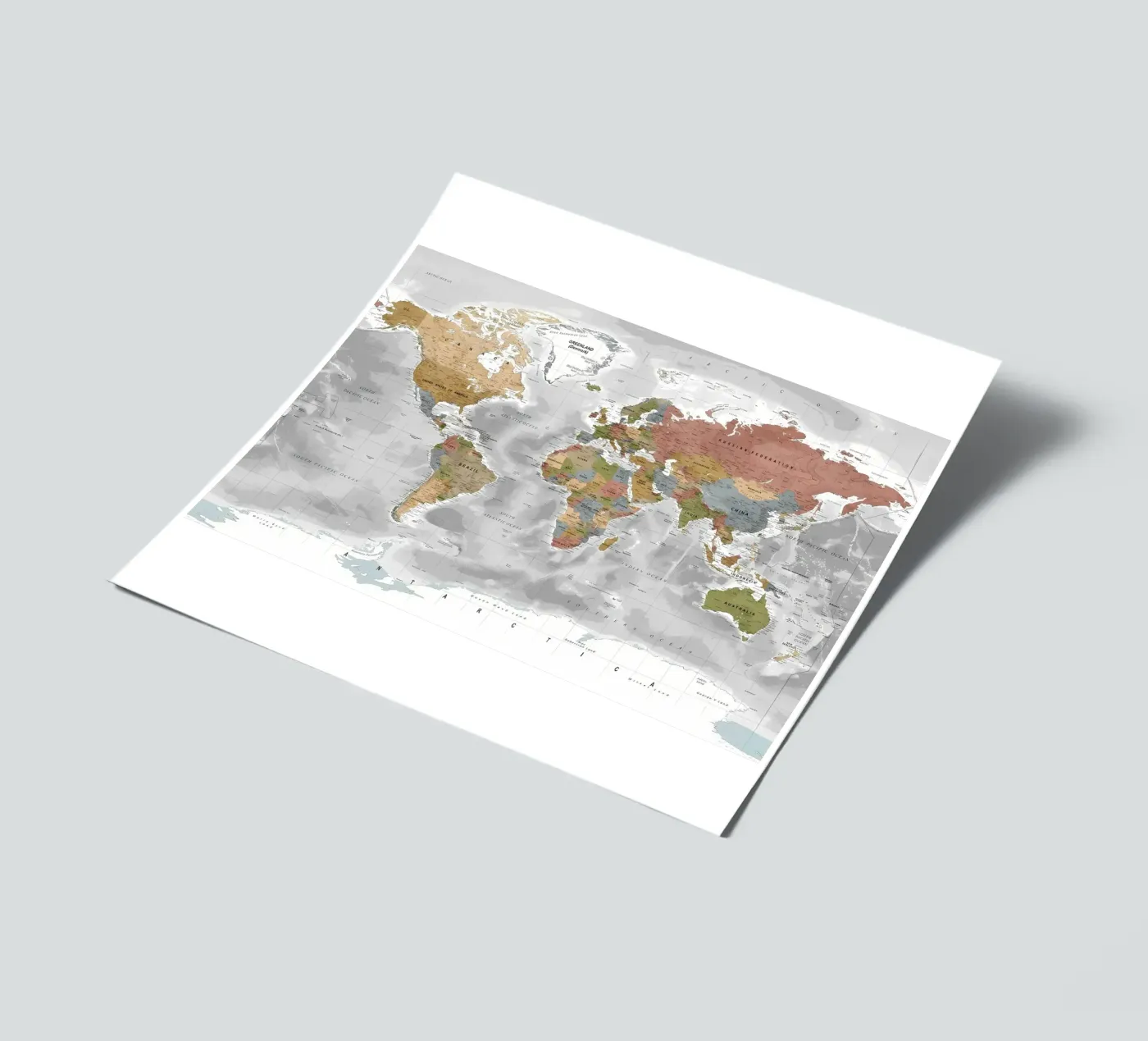 World map planche autocollant de Aiden Garcia