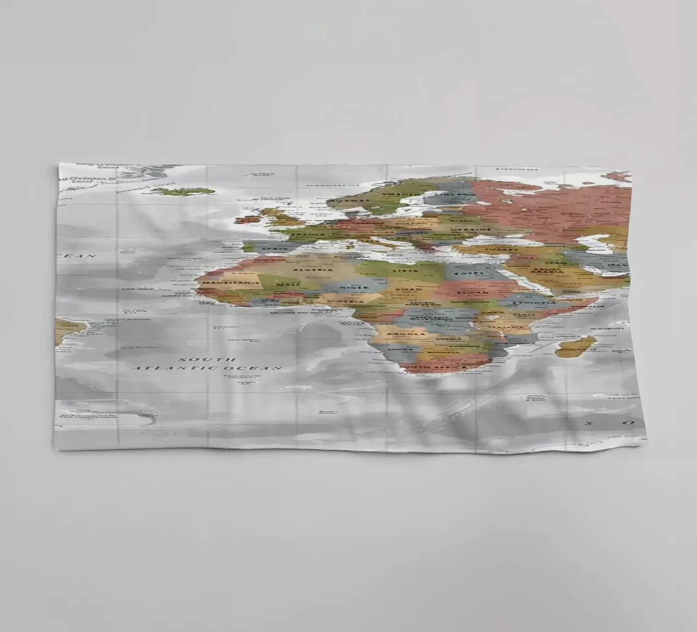 Wereldkaart badhanddoek van Aiden Garcia