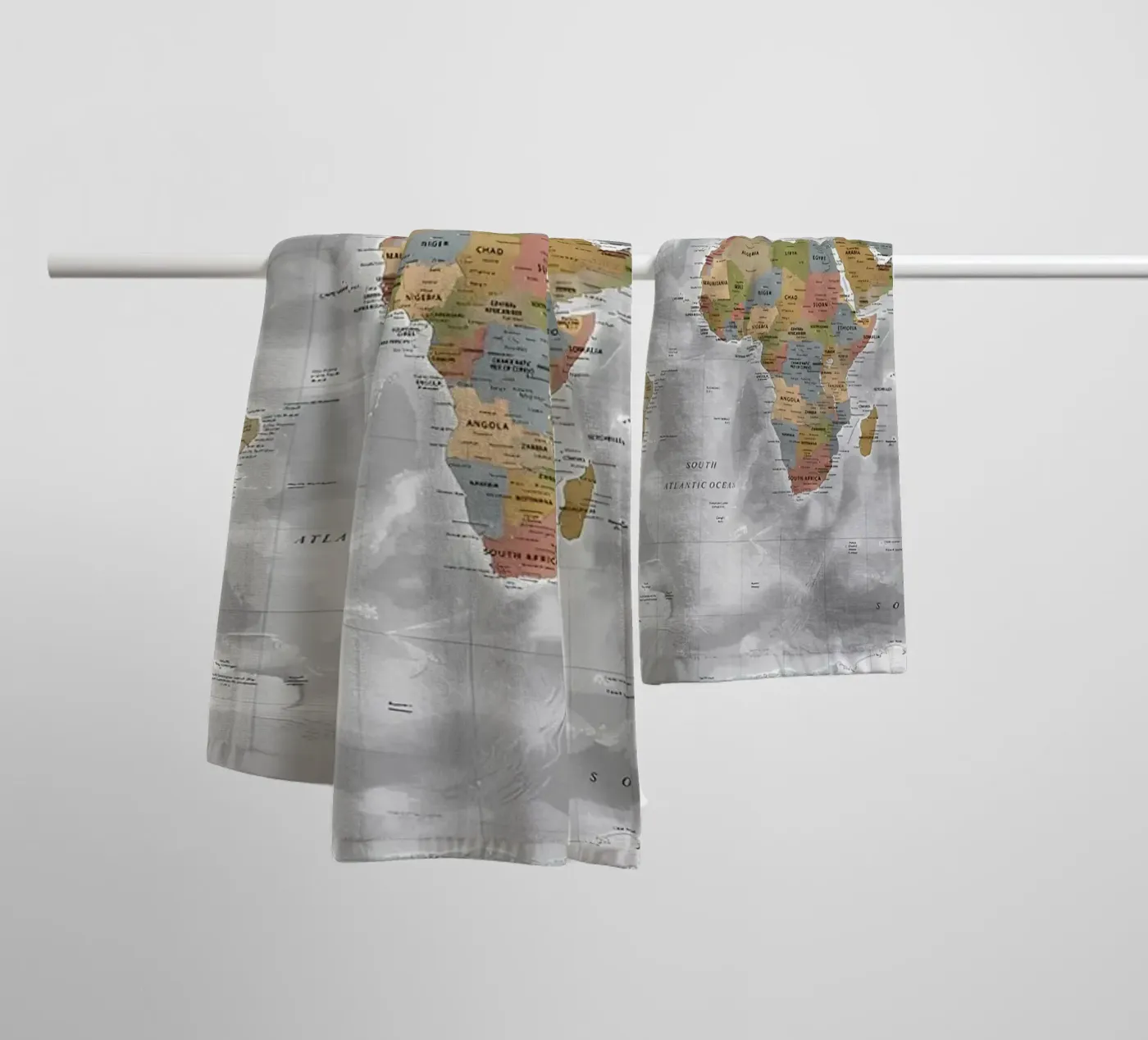 Wereldkaart badhanddoek van Aiden Garcia
