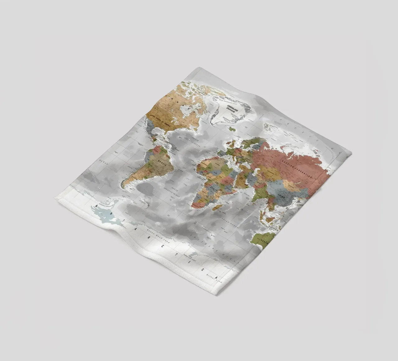 Mappa del mondo coperta in pile da Aiden Garcia