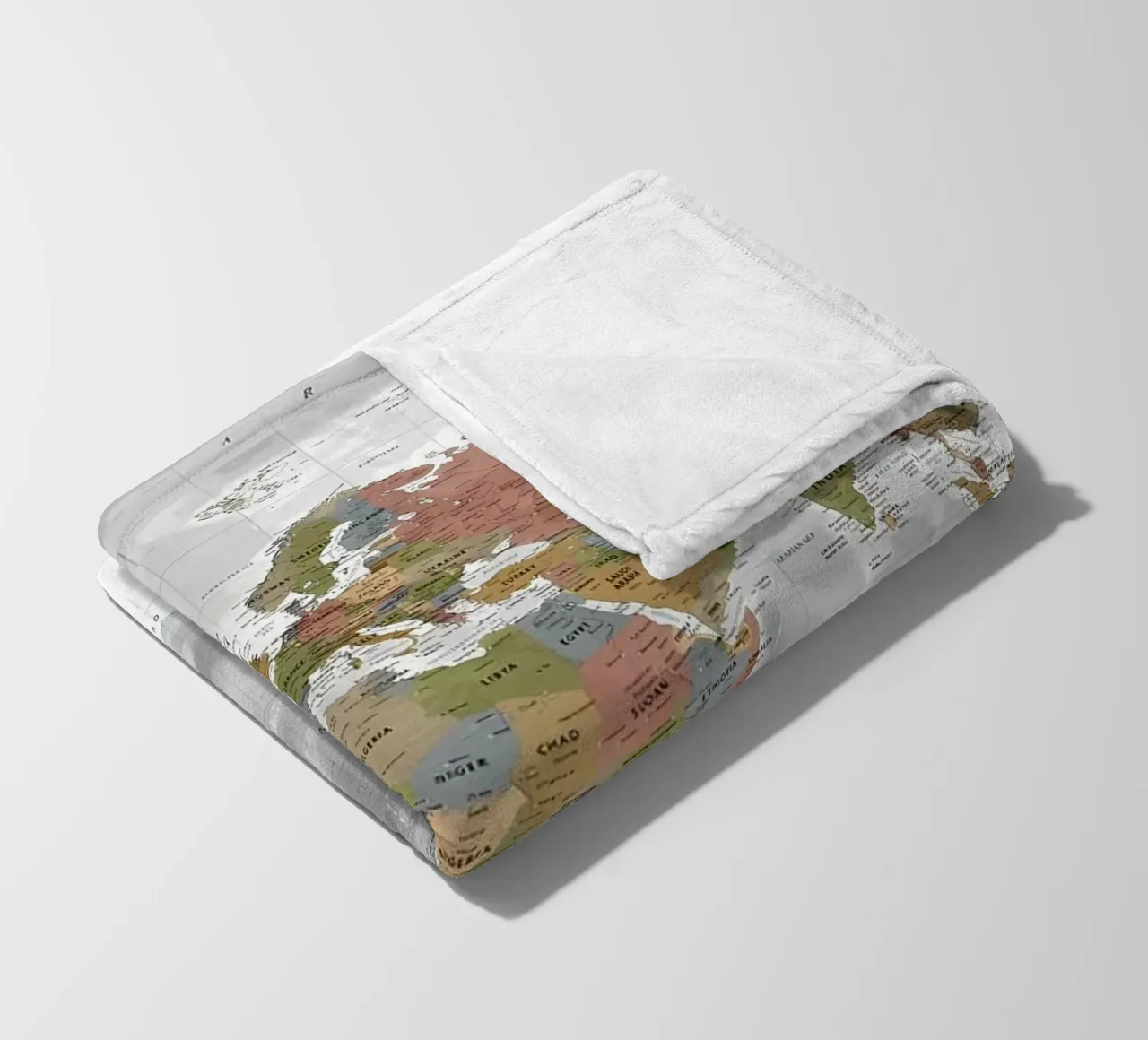 Mappa del mondo coperta in pile da Aiden Garcia