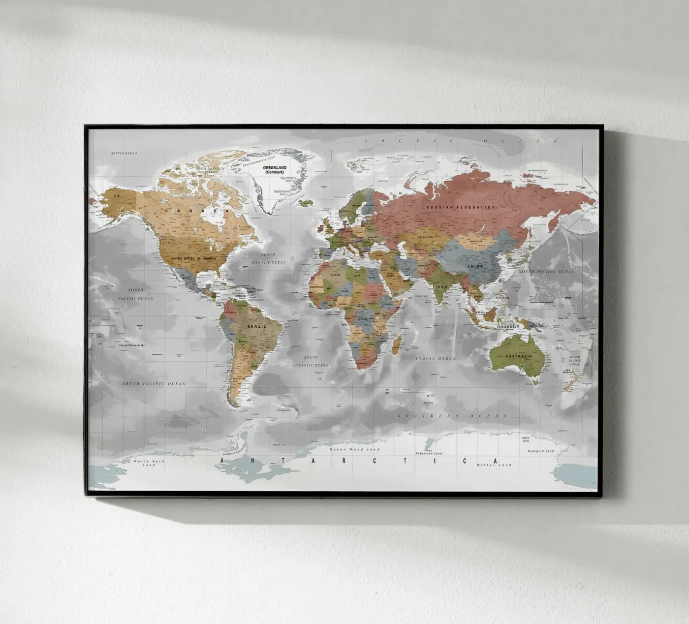 World map acrylic glass by Aiden Garcia