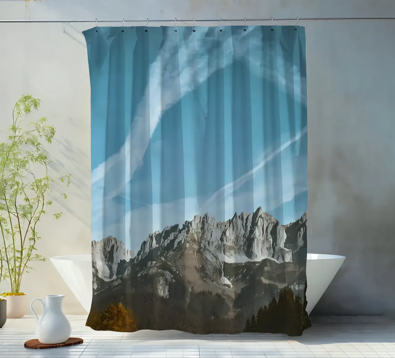 CLICK MOUNTAIN VIEW shower curtain by Matthew Katz