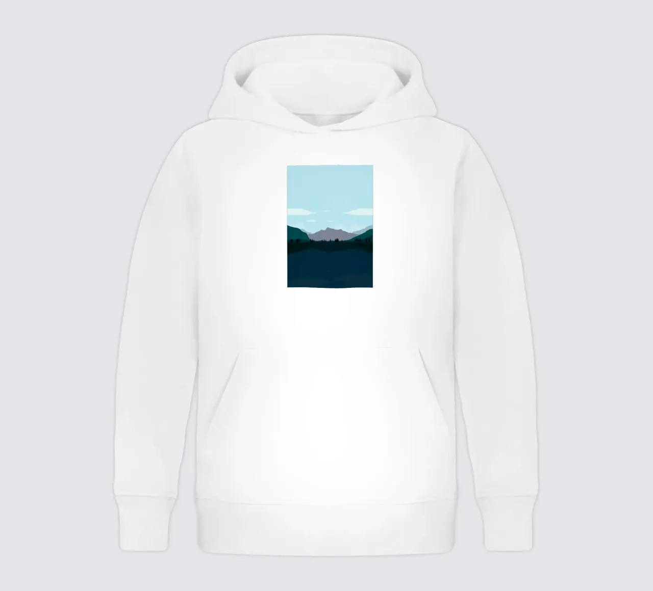 Scenario Flat Design felpa bambino con cappuccio da Bartosz Powalka