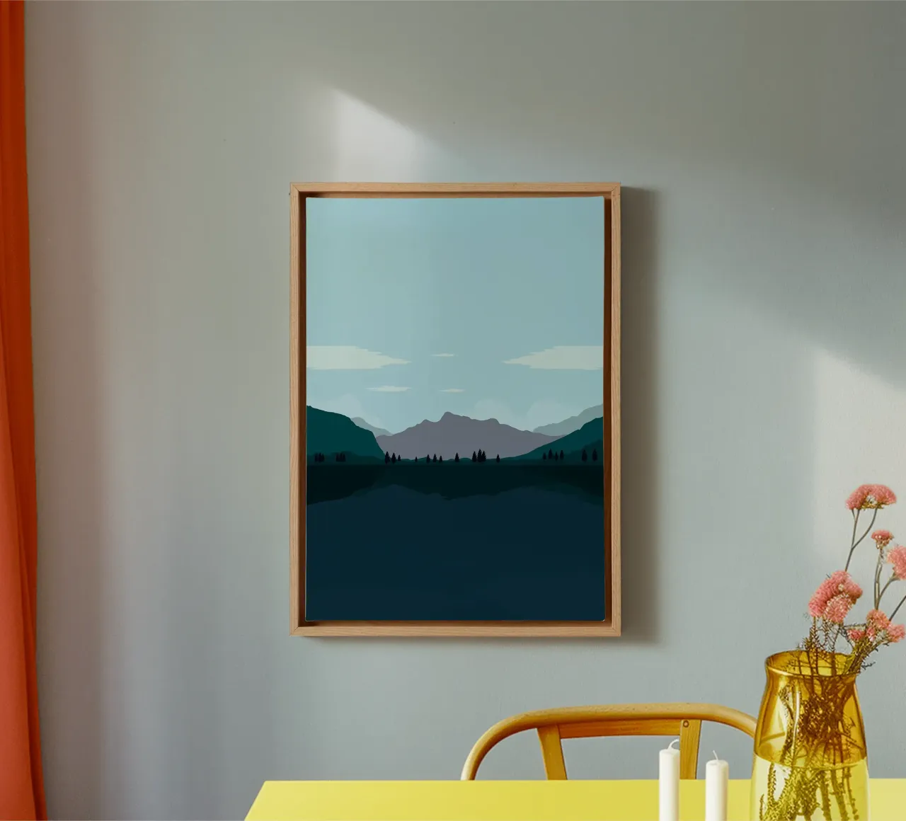 Scenario Flat Design tela con Cornice a cassetta da Bartosz Powalka