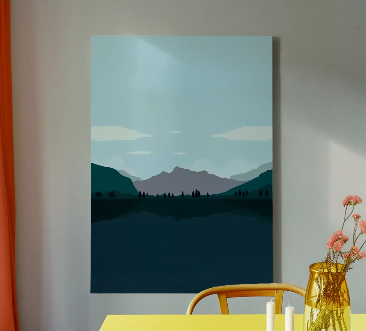 Scenario Flat Design tela con Cornice a cassetta da Bartosz Powalka