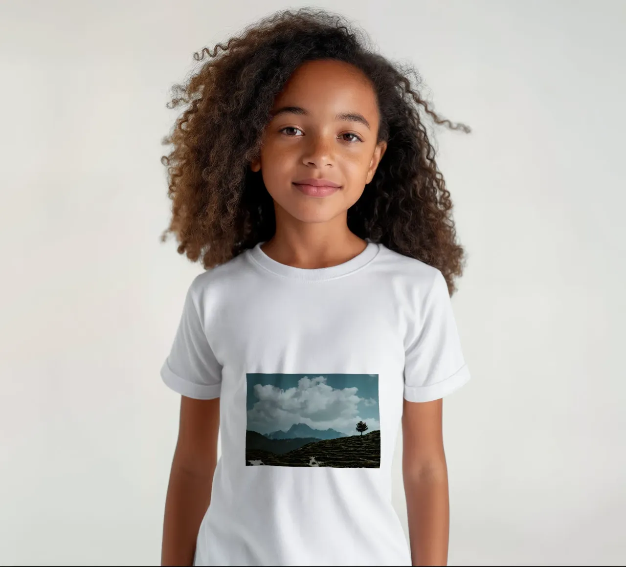 Lone Tree Mountain Landscape kids t-shirt by Matthew Katz