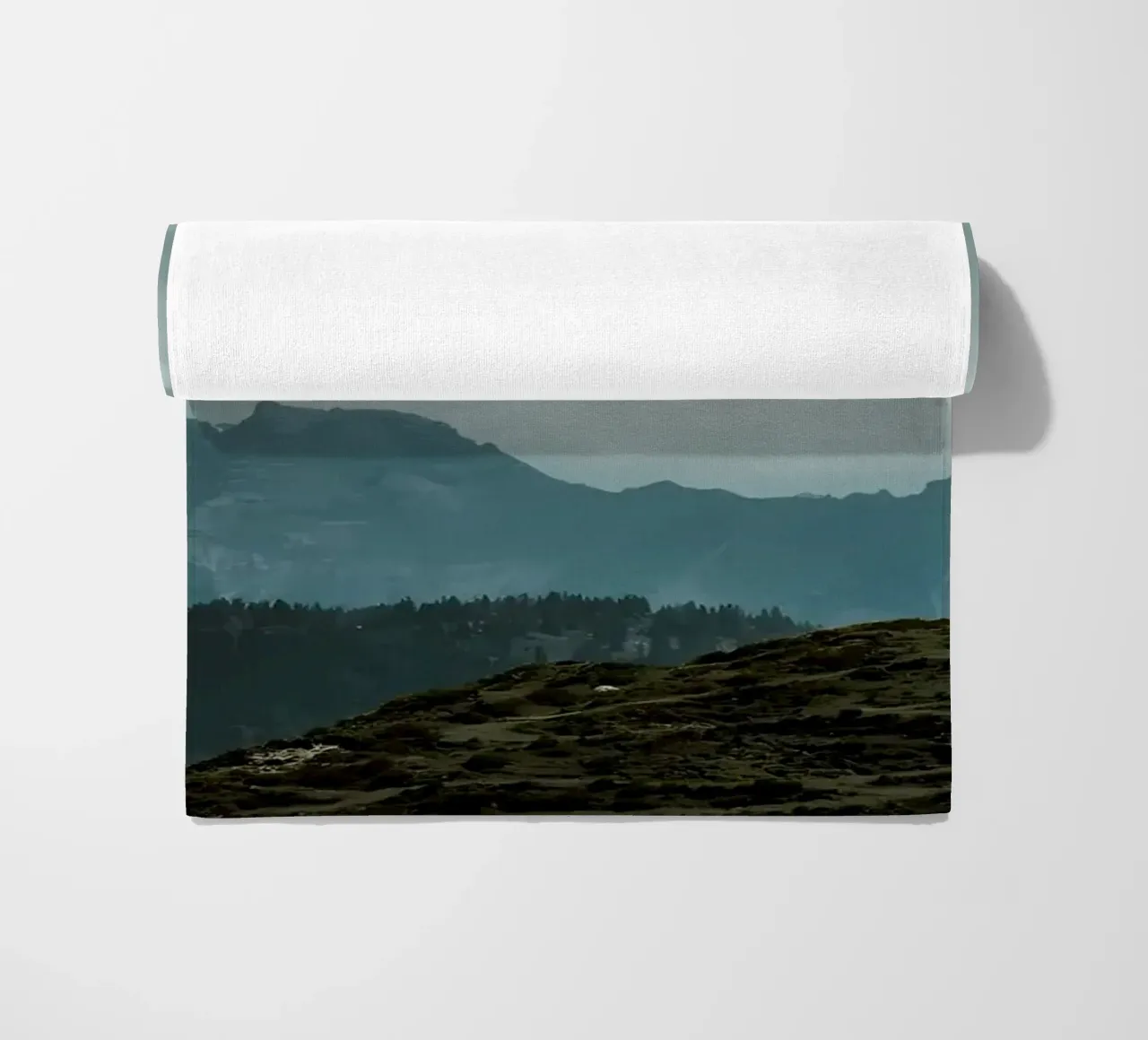 Lone Tree Mountain Landscape beach towel by Matthew Katz