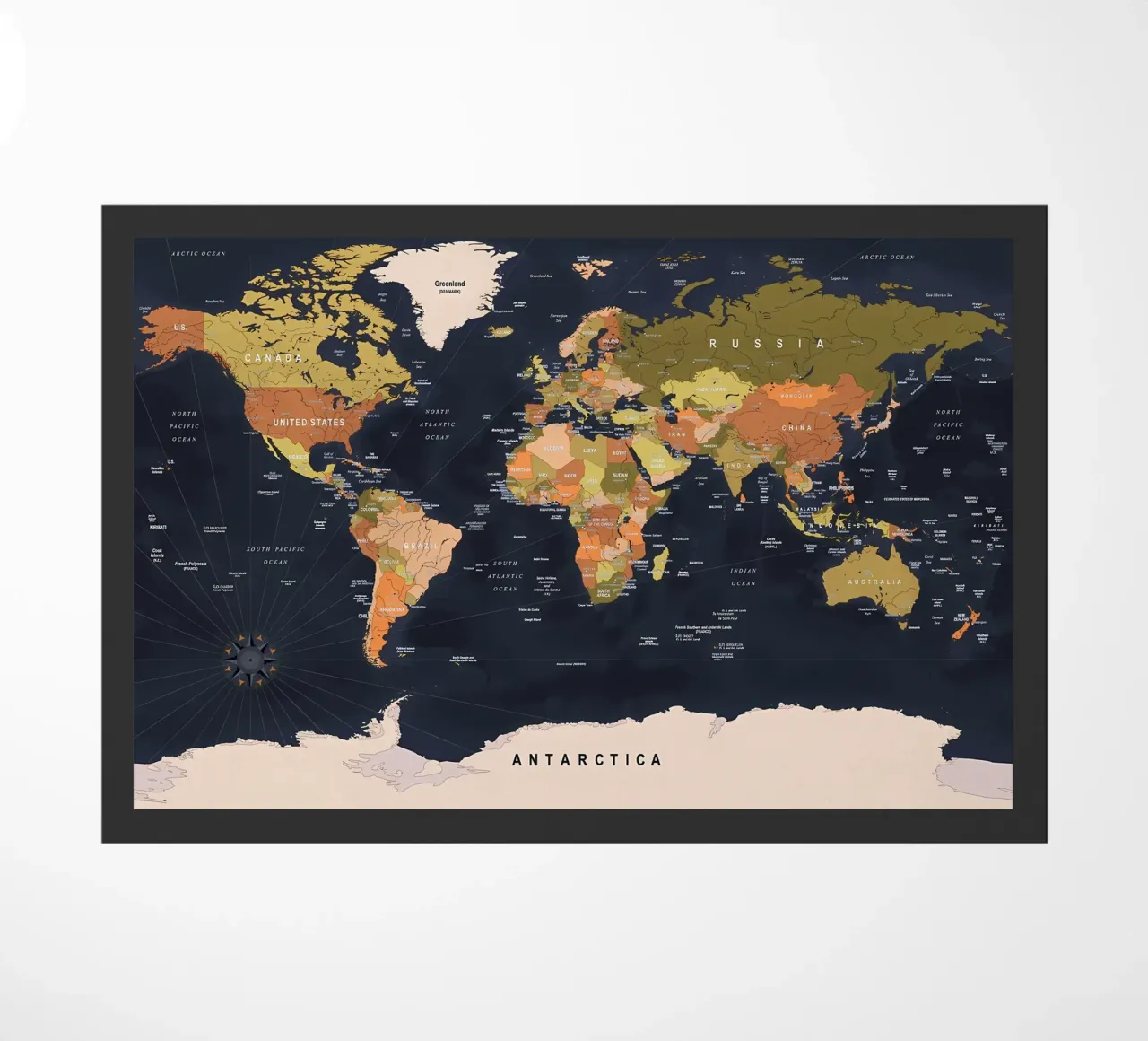 Mappa del mondo politico zerbino da Aiden Garcia