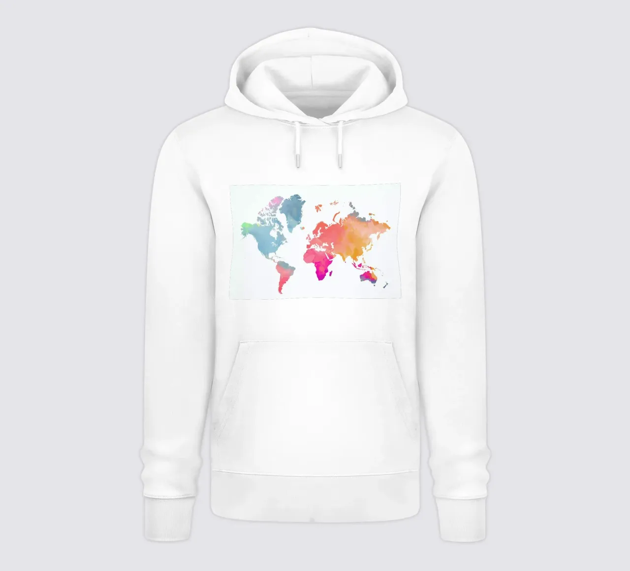 World Map Watercolour II felpa con cappuccio da The Cartography Collection