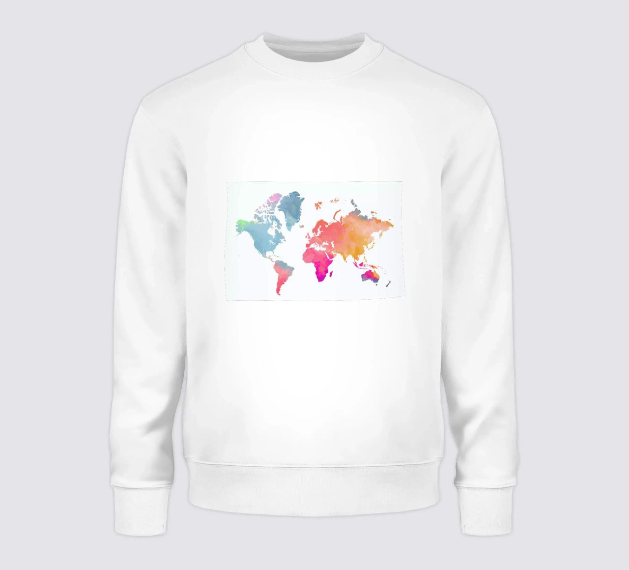 World Map Watercolour II felpa da The Cartography Collection