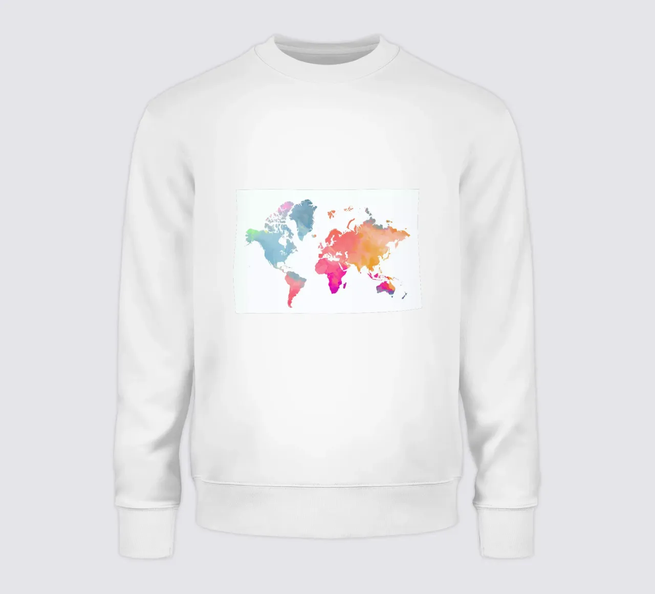 World Map Watercolour II felpa da The Cartography Collection