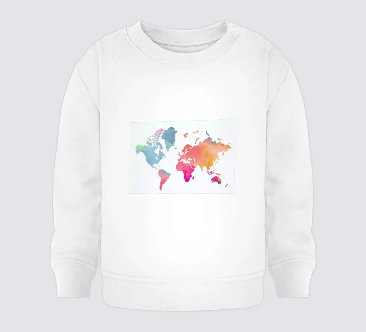 World Map Watercolour II felpa neonato da The Cartography Collection