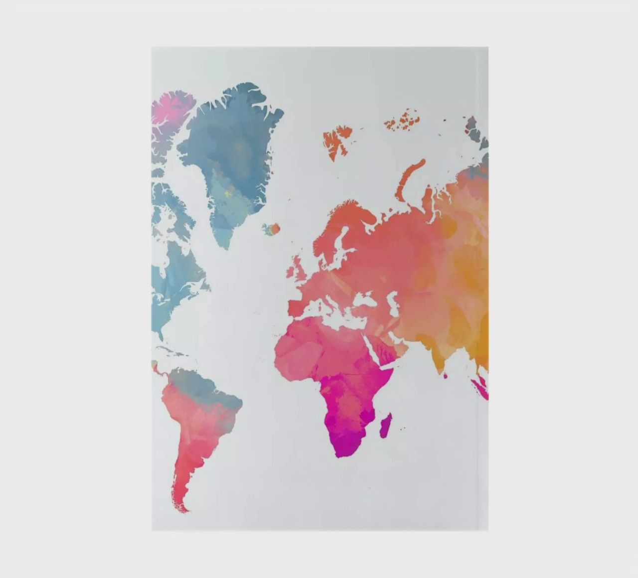 World Map Watercolour II notebook by The Cartography Collection