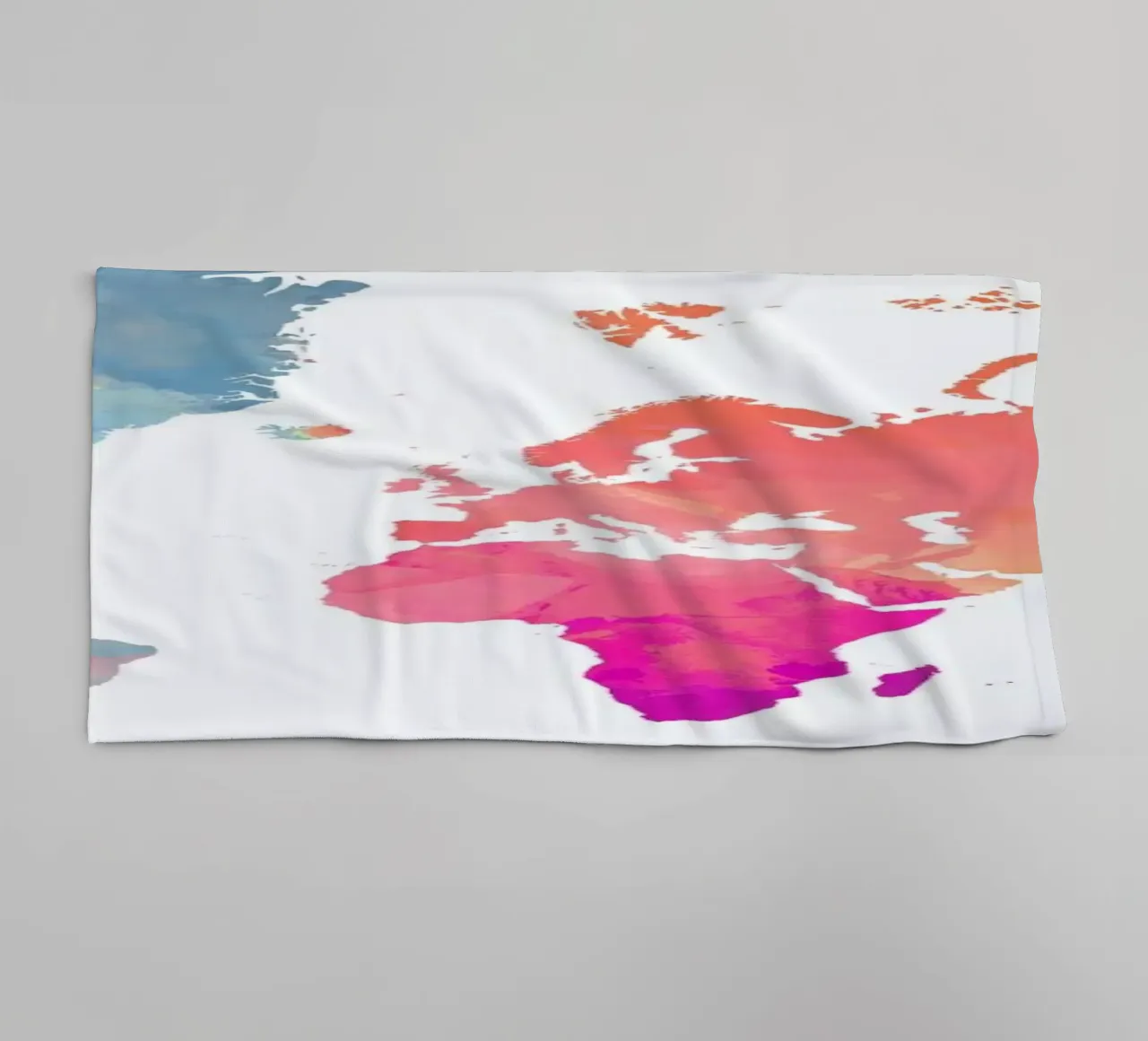 World Map Watercolour II asciugamano da bagno da The Cartography Collection