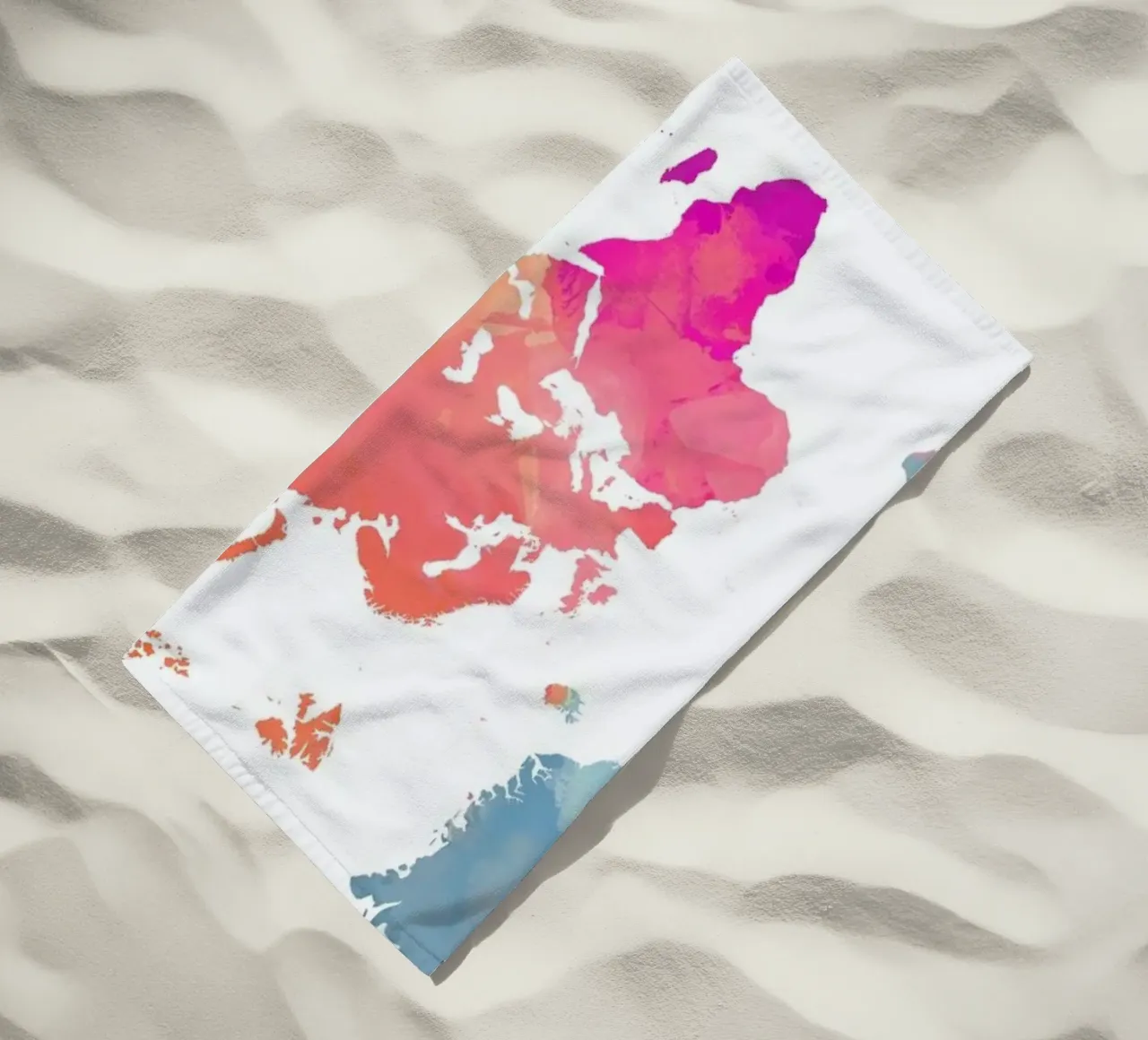 World Map Watercolour II telo mare da The Cartography Collection
