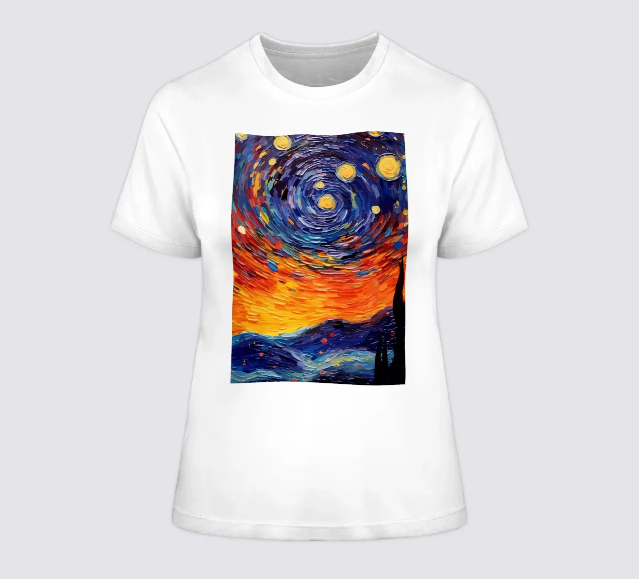 Psychedelic Painting women's fitted t-shirt by Adrian Patel