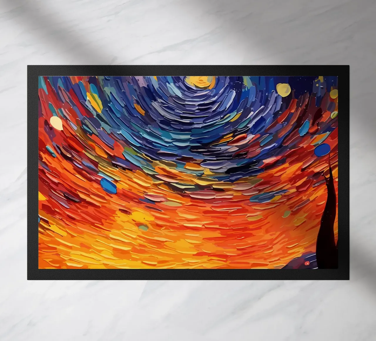 Psychedelic Painting doormat by Adrian Patel