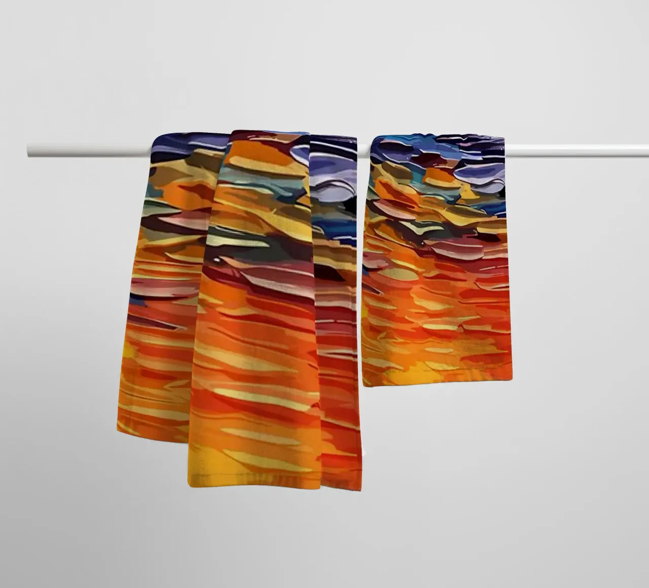 Psychedelisch schilderen badhanddoek van Adrian Patel