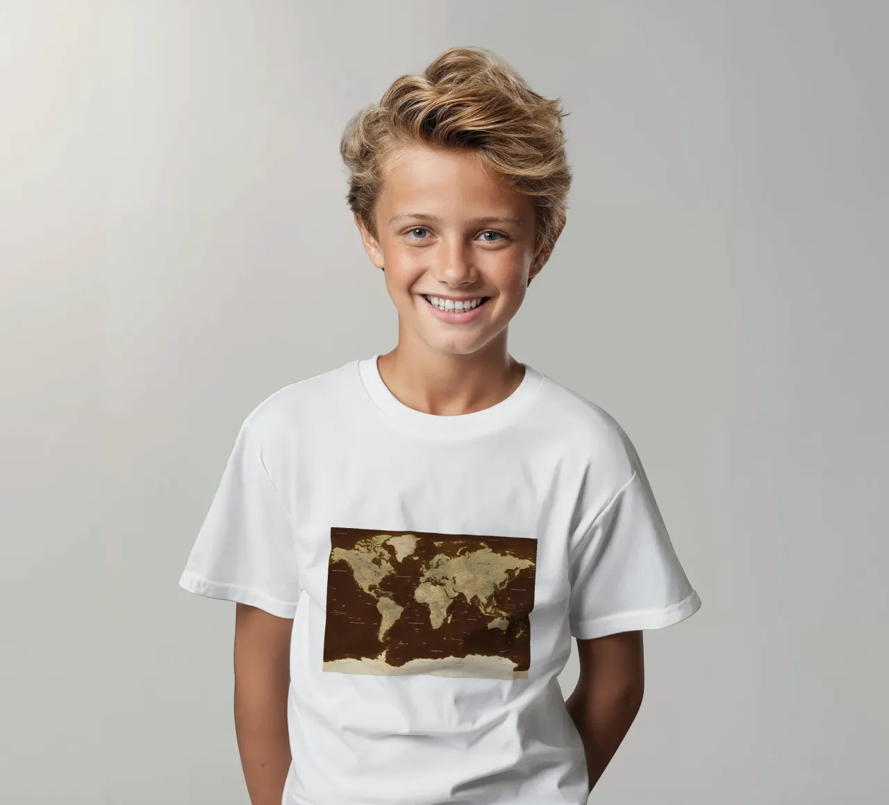 Mappa del mondo t-shirt bambini da Aiden Garcia