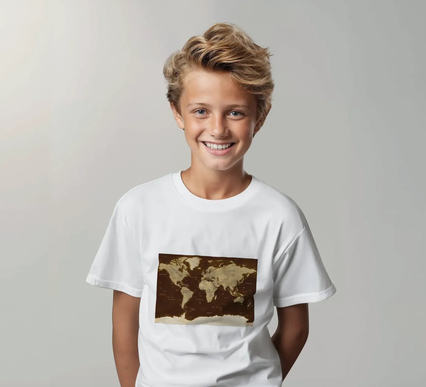 World map Kinder T-Shirt von Aiden Garcia