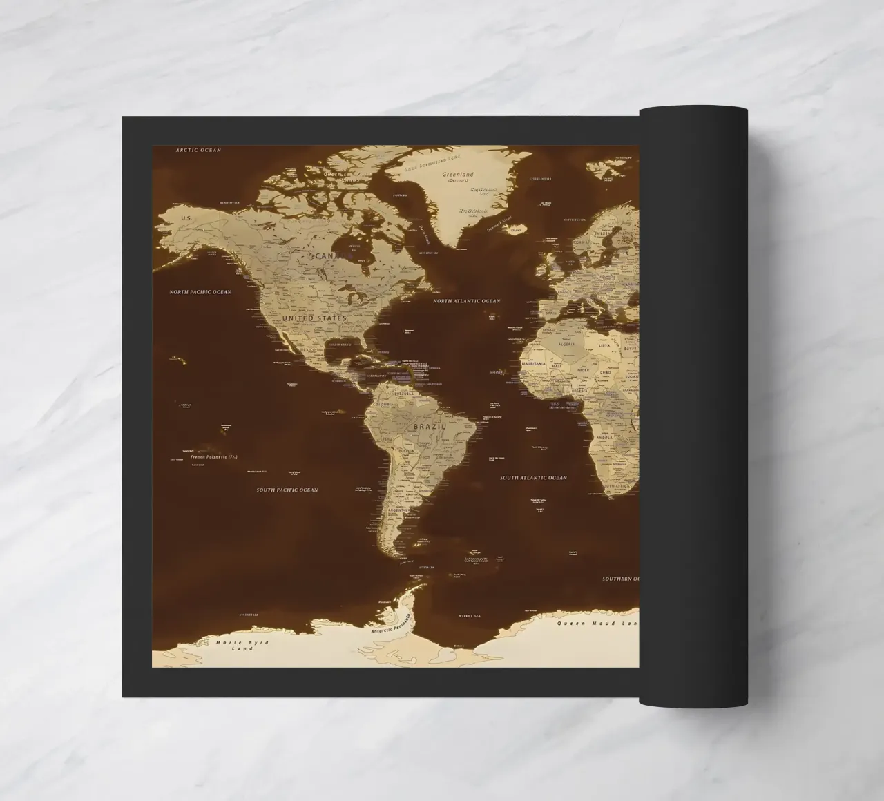 World map doormat by Aiden Garcia