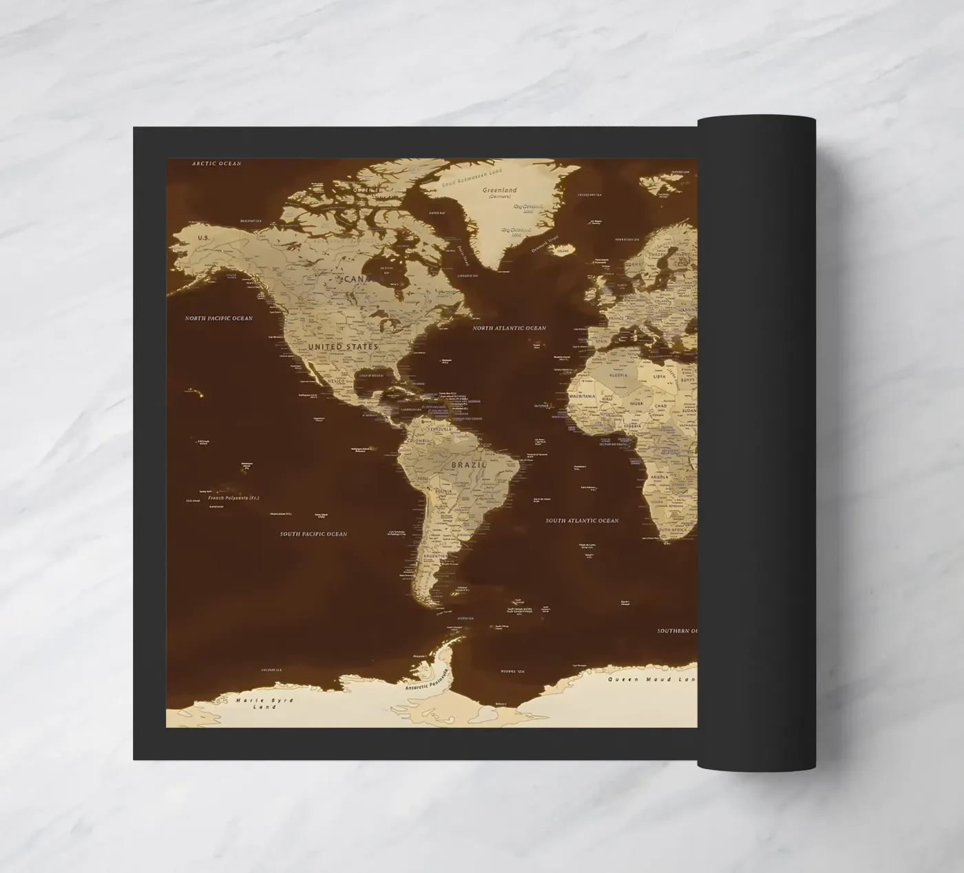 World map doormat by Aiden Garcia