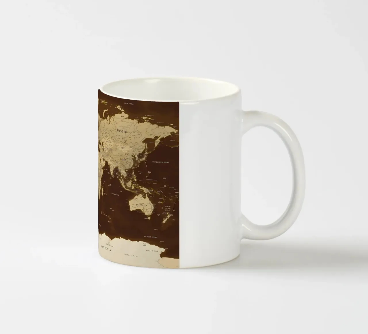 World map ceramic mug by Aiden Garcia