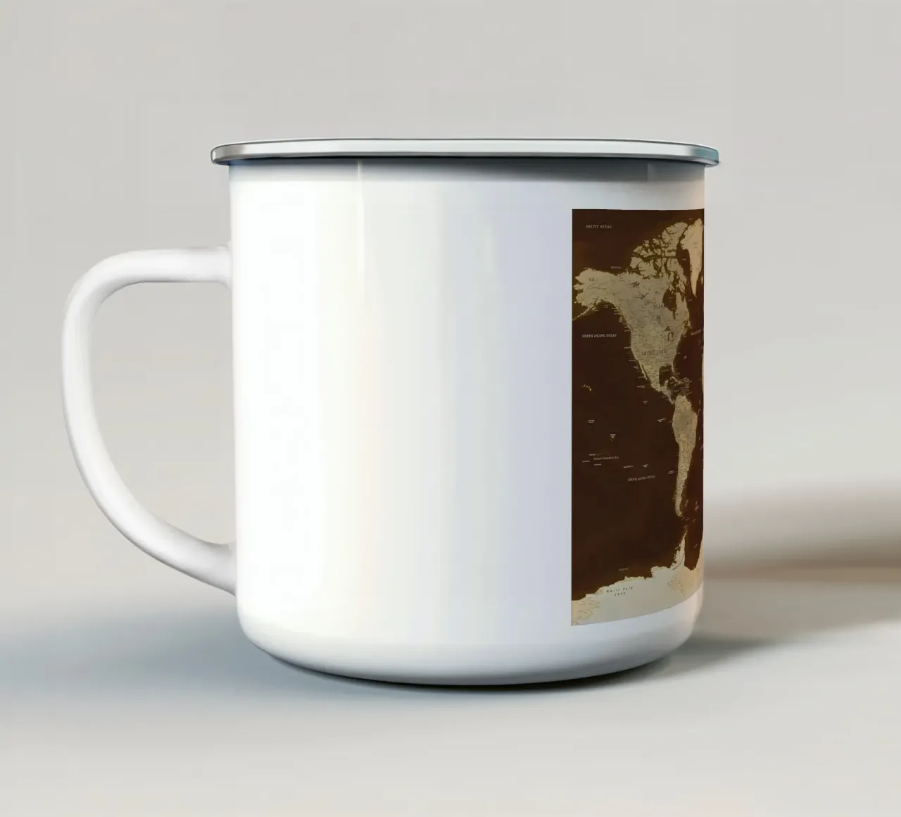 Mappa del mondo tazza in smalto da Aiden Garcia
