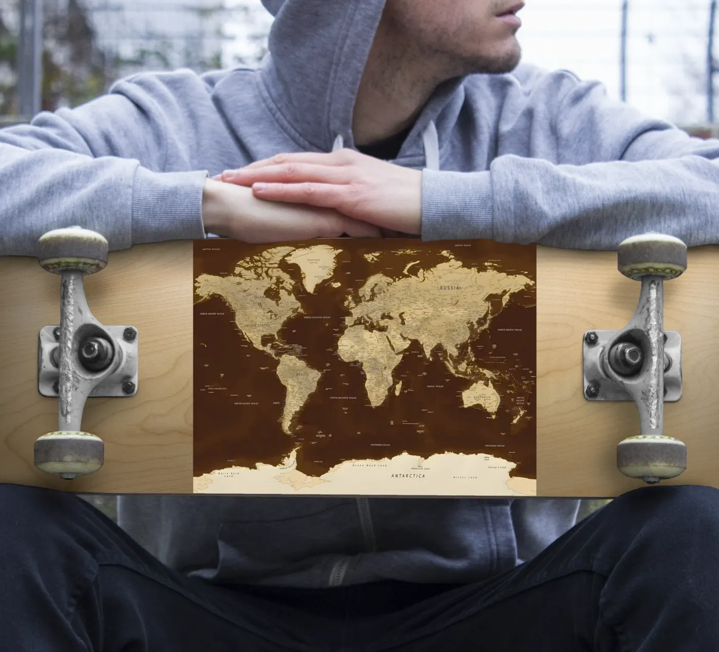 World map Sticker von Aiden Garcia