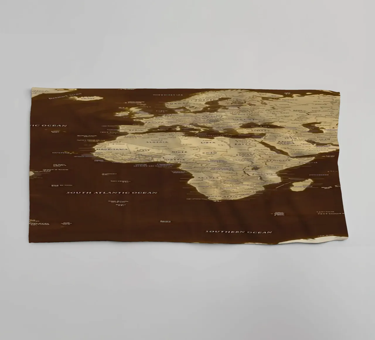 World map towel by Aiden Garcia