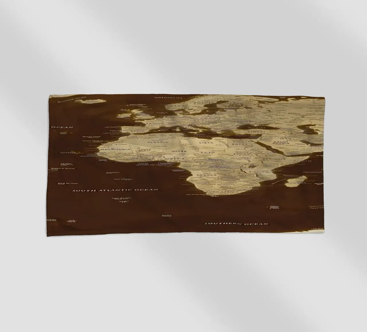 World map beach towel by Aiden Garcia