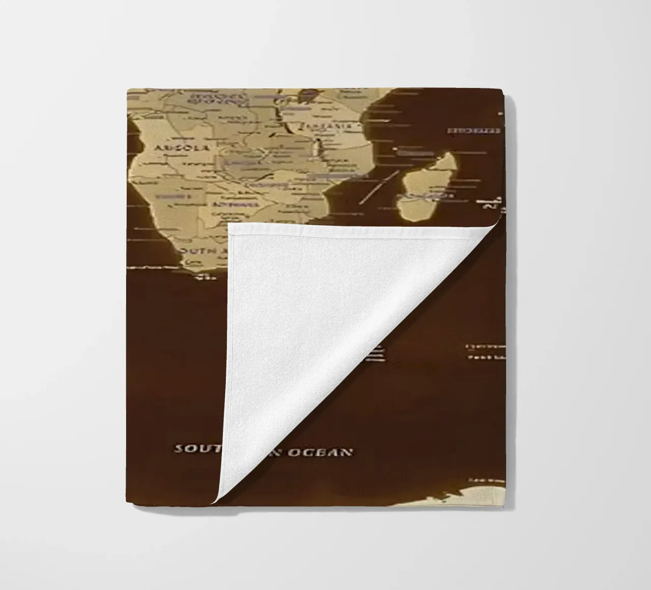 World map beach towel by Aiden Garcia