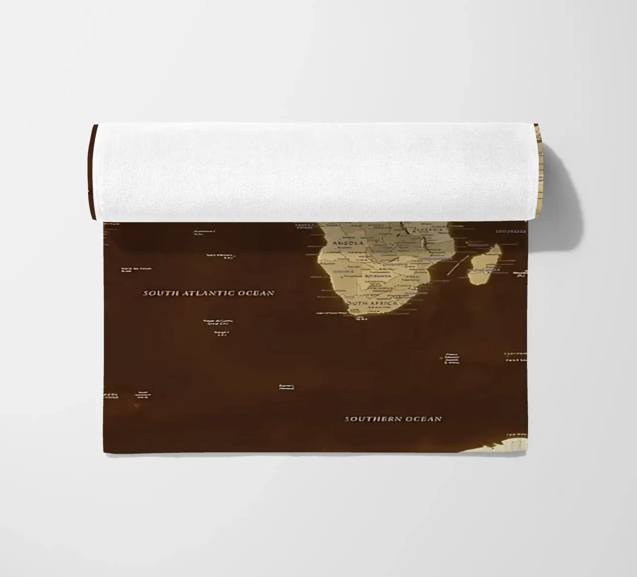 World map beach towel by Aiden Garcia