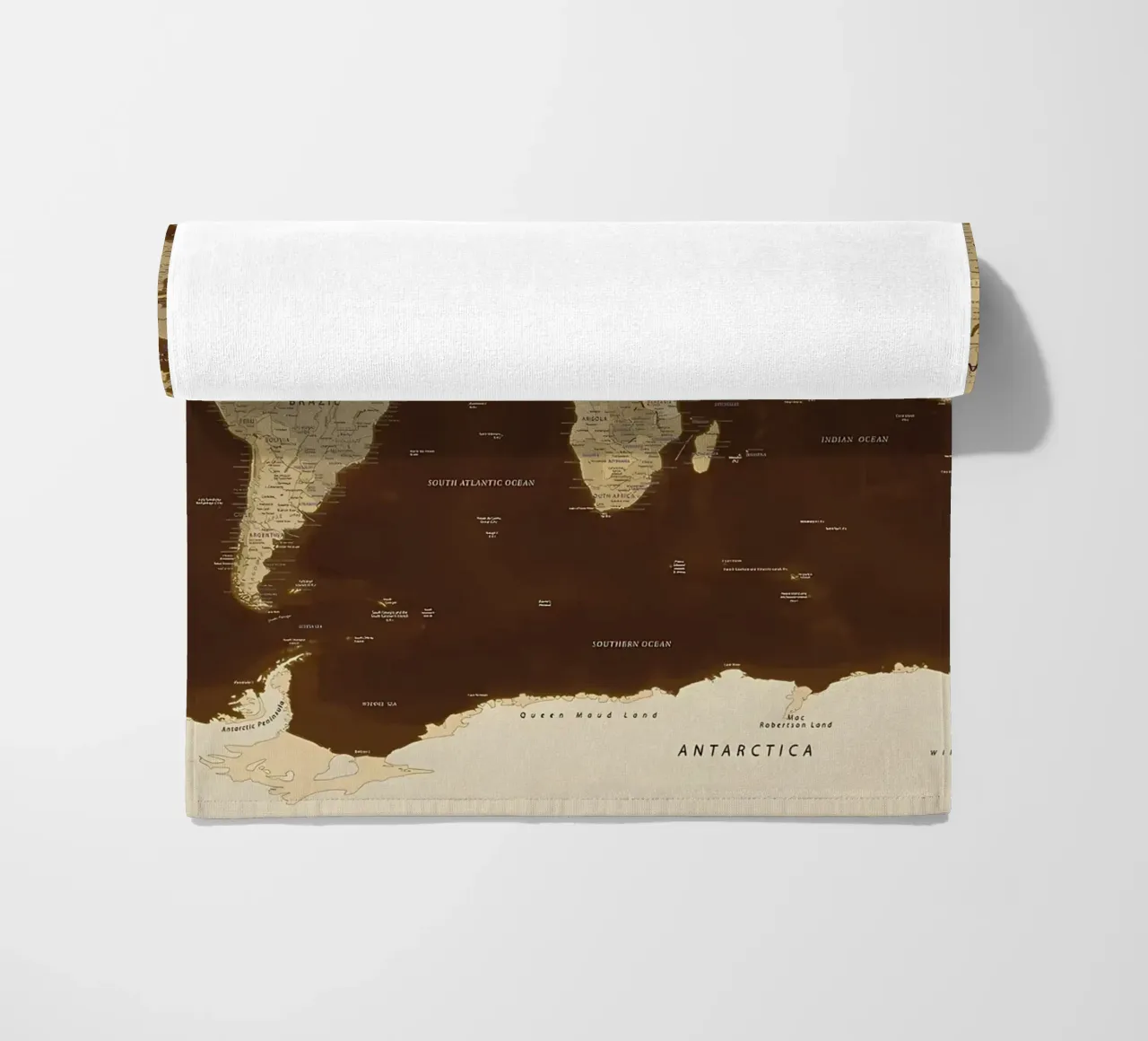 World map beach towel by Aiden Garcia