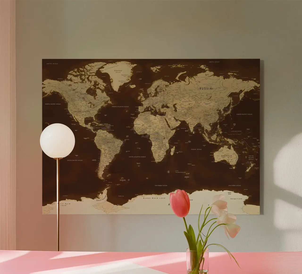 World map Acryl-Glas von Aiden Garcia
