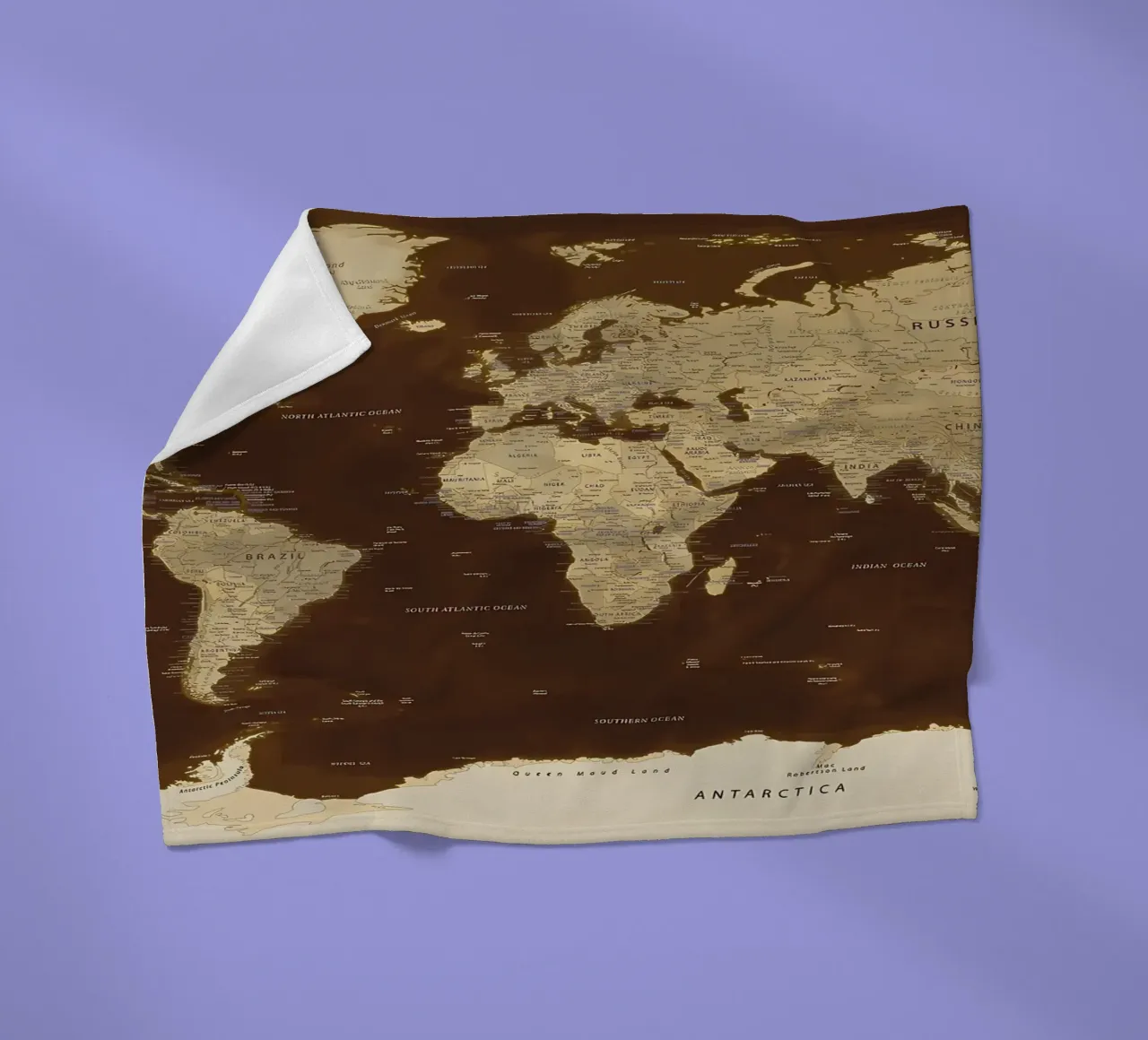 Wereldkaart fleecedeken van Aiden Garcia