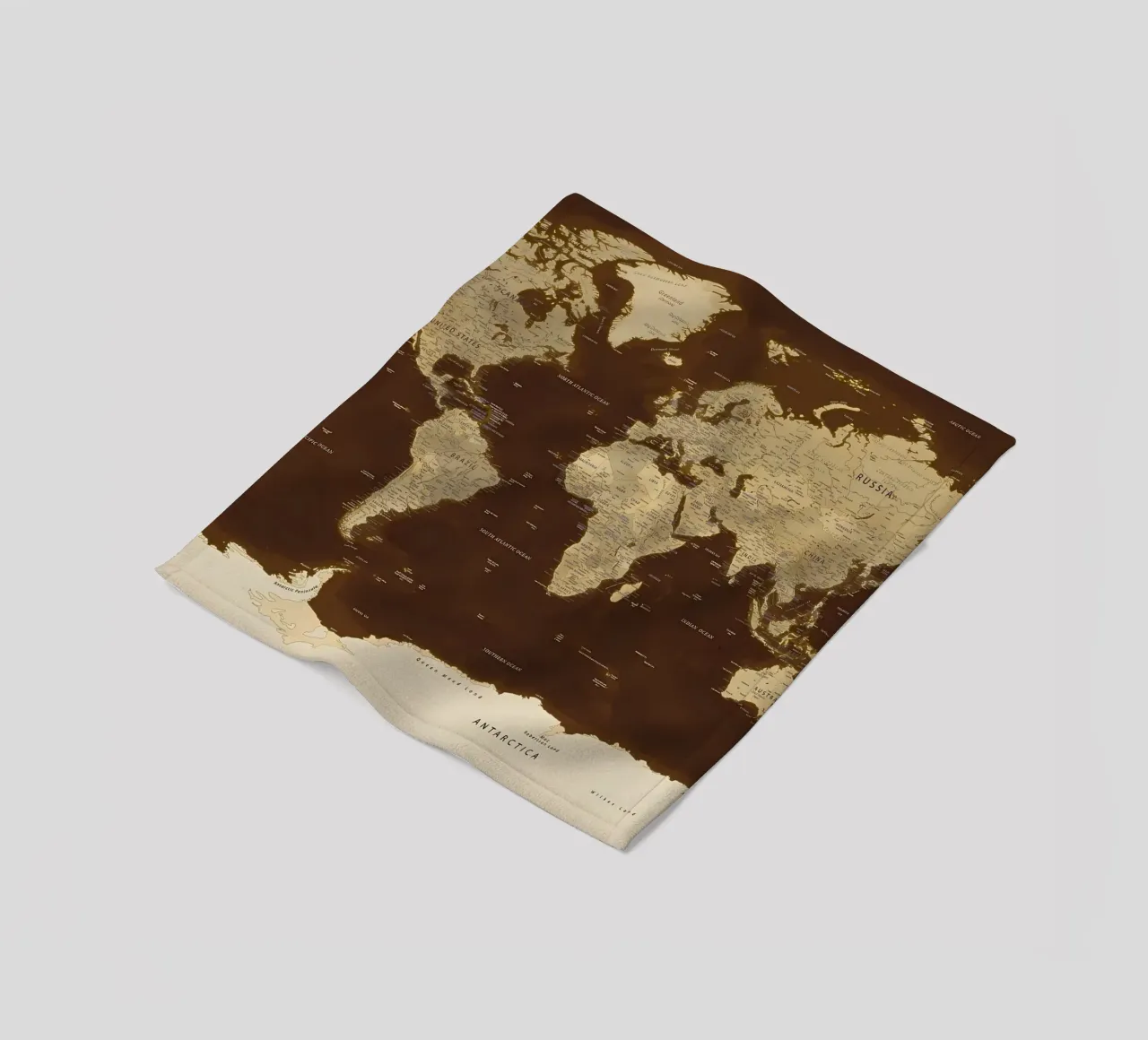 Wereldkaart fleecedeken van Aiden Garcia