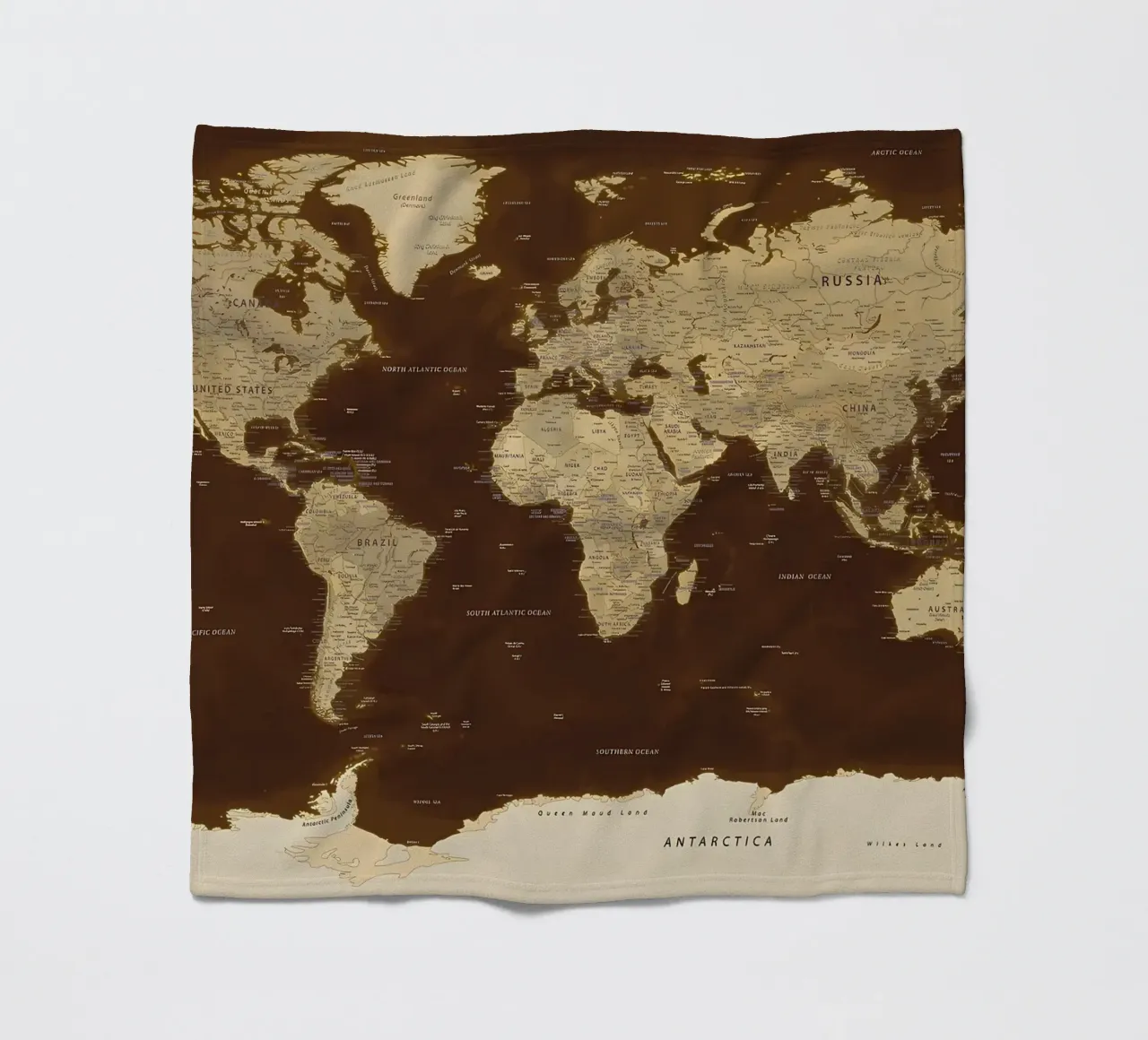 Wereldkaart fleecedeken van Aiden Garcia