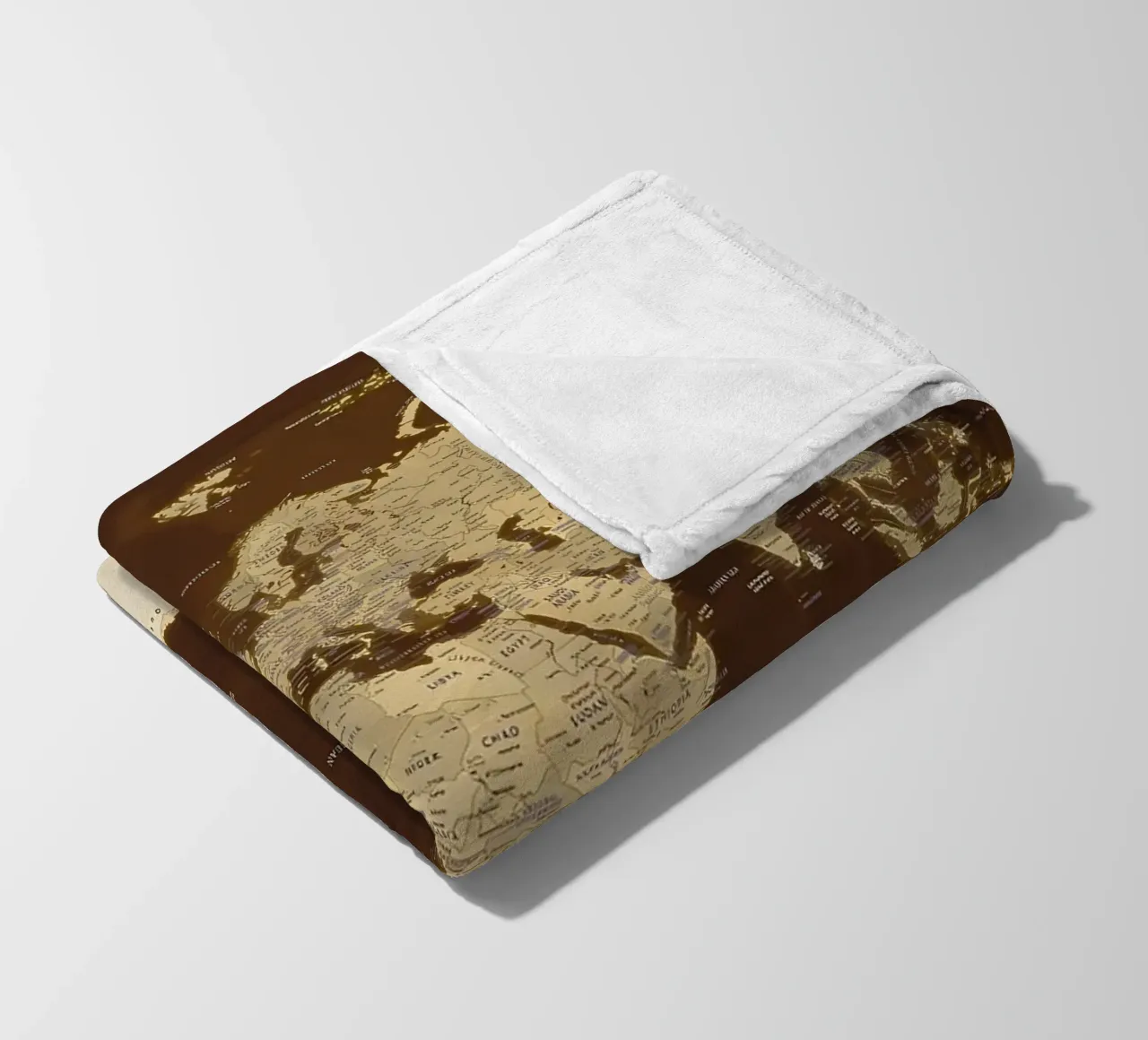 Wereldkaart fleecedeken van Aiden Garcia